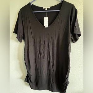 Maurices‎ 24/7 Flawless V Neck Black Maternity Tee Size Medium